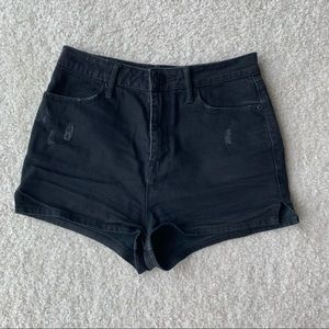 URBAN OUTFITTERS BDG Super High Rise Black Shorts